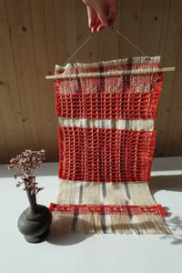 Image 5 of MADDER NATURALLY DYED, WOVEN WALL HANGING NO.4