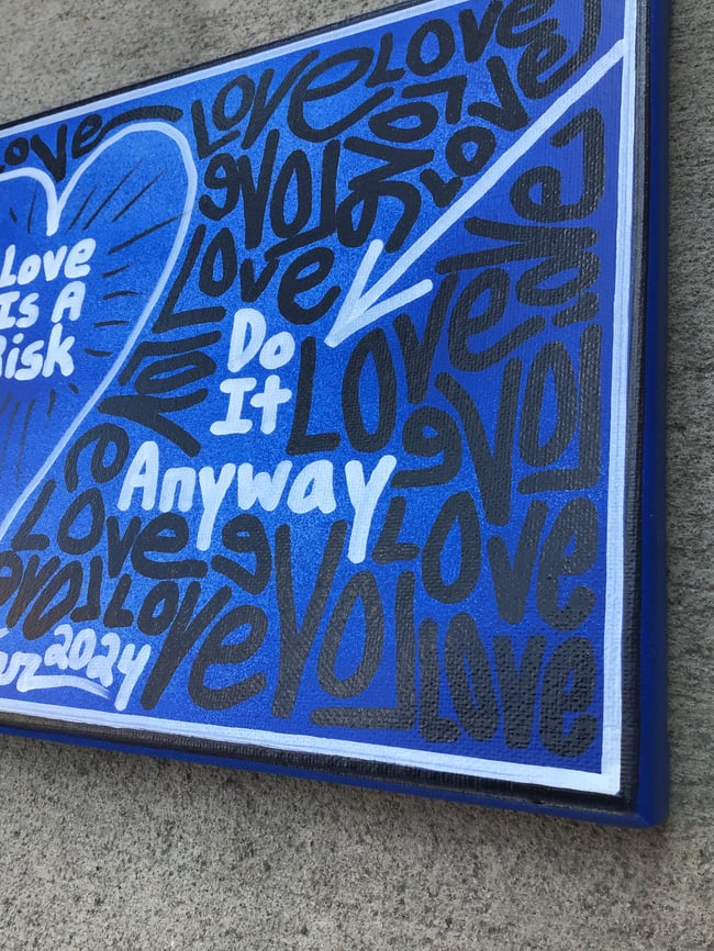 10” x 8” ✍🏻 Love is a risk. Do it anyway.   Canvas Art