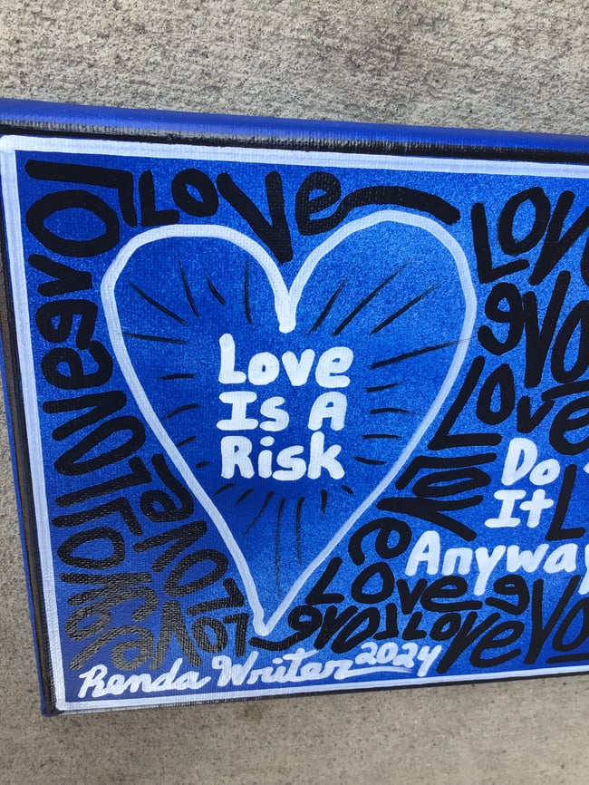 10β x 8β βπ» Love is a risk. Do it anyway.   Canvas Art