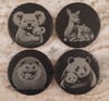 Mother and baby animal slate coasters II