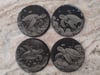Sea turtle slate coasters - set of 4