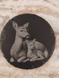 Image 3 of Mother and baby animal slate coasters II