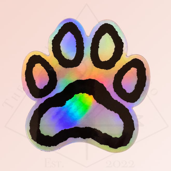 Image of Paw - Holographic Sticker
