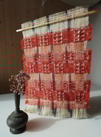 Image 1 of MADDER NATURALLY DYED, WOVEN WALL HANGING NO.8