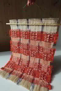 Image 5 of MADDER NATURALLY DYED, WOVEN WALL HANGING NO.8