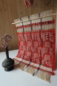 Image 1 of MADDER NATURALLY DYED, WOVEN WALL HANGING NO.9