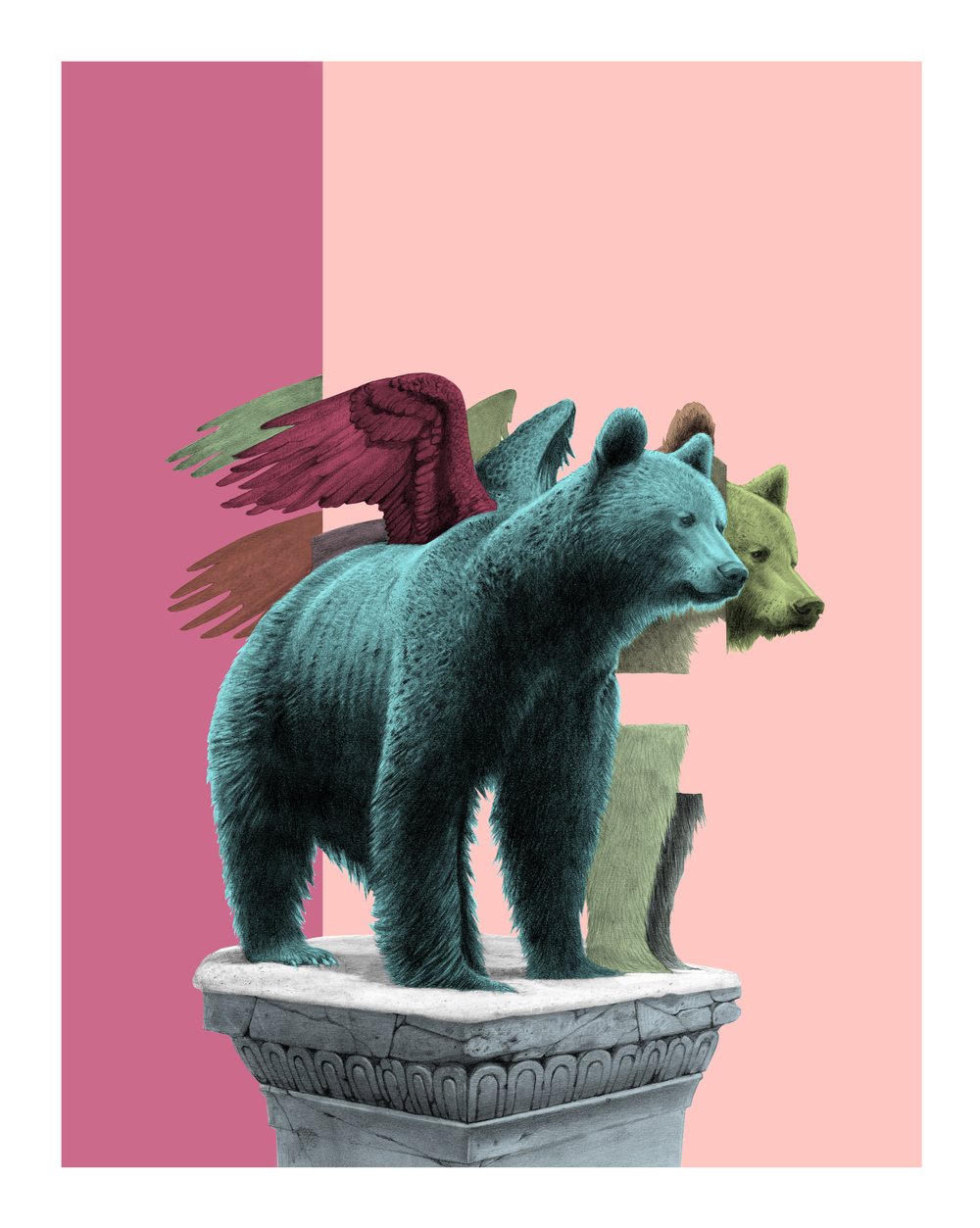 Contemporary bear print