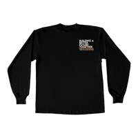 Image 1 of "Building A Better Future" Capsule From The Black Hour in Black Long Sleeve Shirt With Orange 