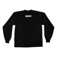 Image 2 of "Building A Better Future" Capsule From The Black Hour in Black Long Sleeve Shirt With Orange 