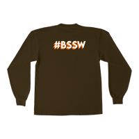 Image 2 of "Building A Better Future" The Black Hour in Long Sleeve Brown Shirt with White & Orang