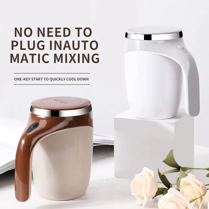 Automatic Stirring Mug Rechargeable Portable Electric Stirring Stainless Steel With Rotating Tool