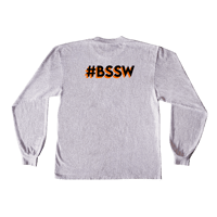 Image 2 of "Building A Better Future" Capsule From The Black Hour in Long Sleeve Athletic Grey Shirt with Black