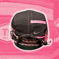 Image 3 of Pink/Black NIKE TN 5 panel hat (2/2)