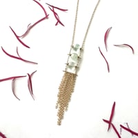 Image 1 of Minima Flourite Ladder Necklace in Gold Fill