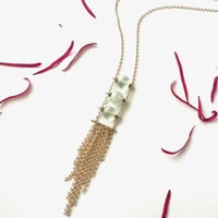 Image 3 of Minima Flourite Ladder Necklace in Gold Fill
