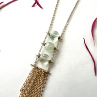 Image 4 of Minima Flourite Ladder Necklace in Gold Fill