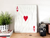 Image 1 of Ace of Hearts - Carved Wood Sign 
