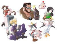 Final Fantasy 7 Friends Sticker Sheet