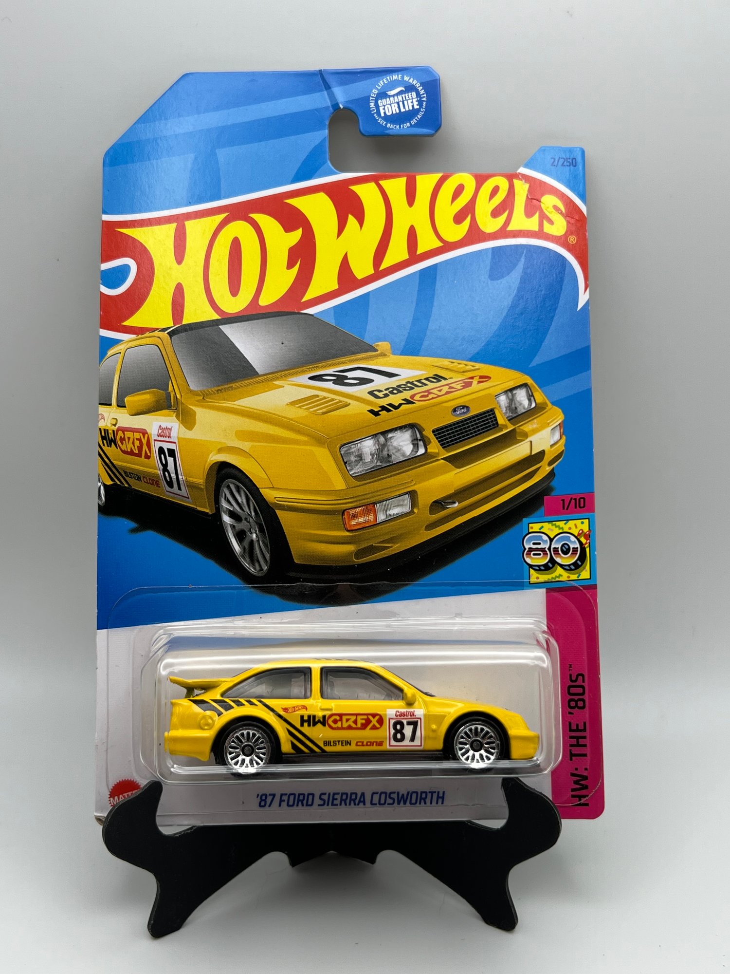 Hot Wheels '87 Ford Sierra Cosworth Yellow Kroger Exclusive