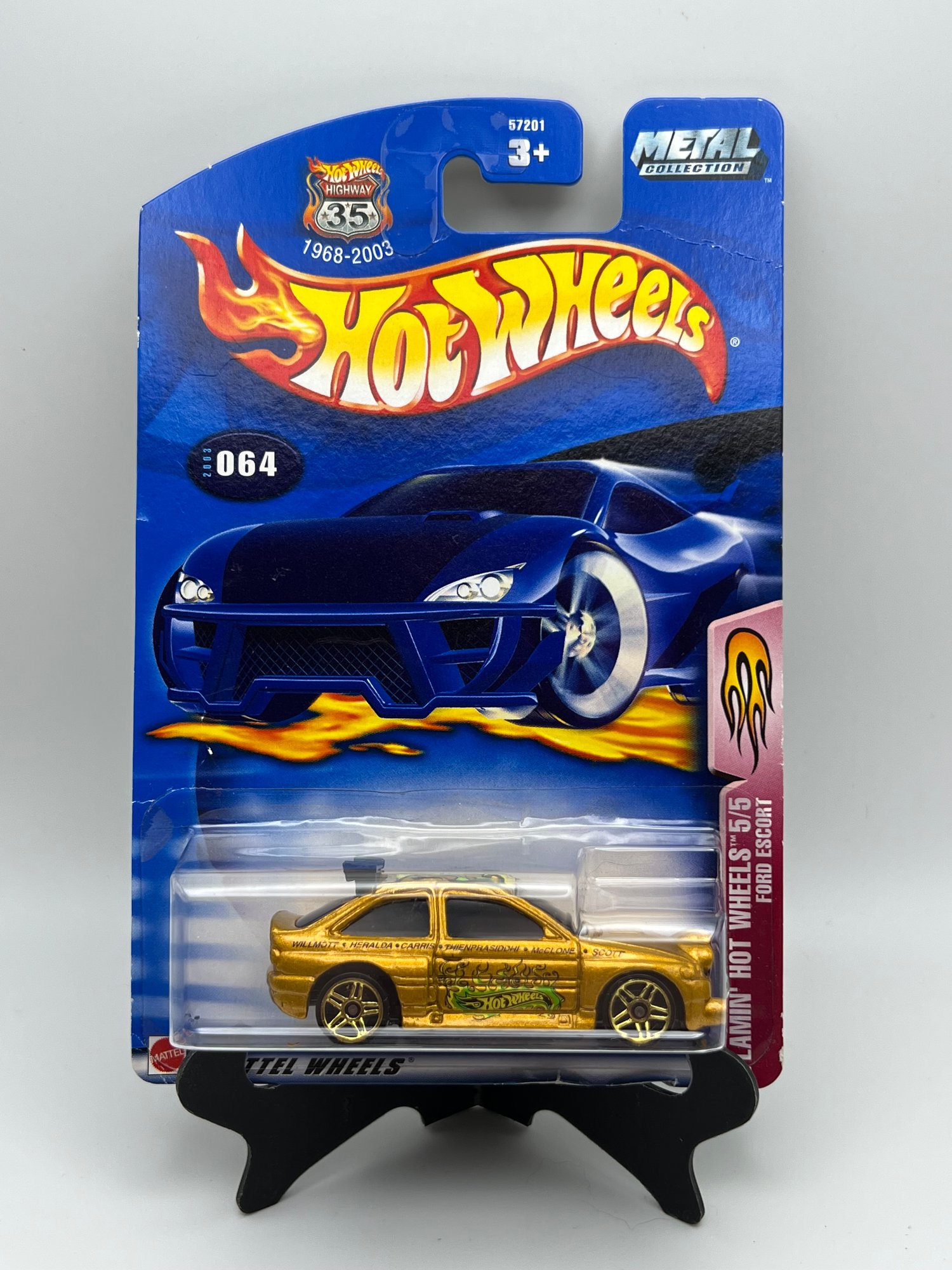 Hot Wheels Ford Escort Rally Gold