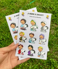 Image 1 of [STICKER SHEET] J-Hope x Snoopy (Preorder)