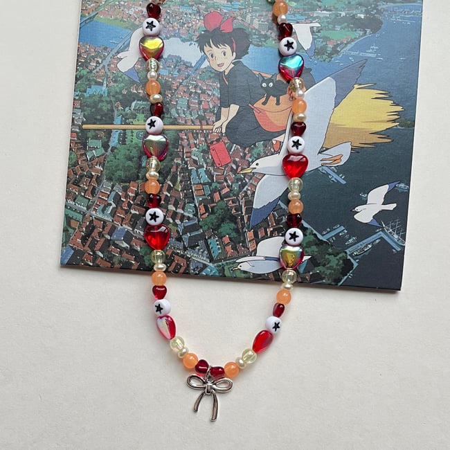 kiki's bow heart necklace