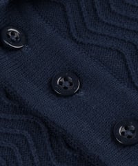 Image 3 of DIME_WAVE CABLE KNIT POLO :::NAVY:::