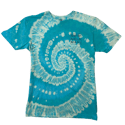 Tie Dye Swim Melbourne T-Shirt (Tahiti Blue Spiral)