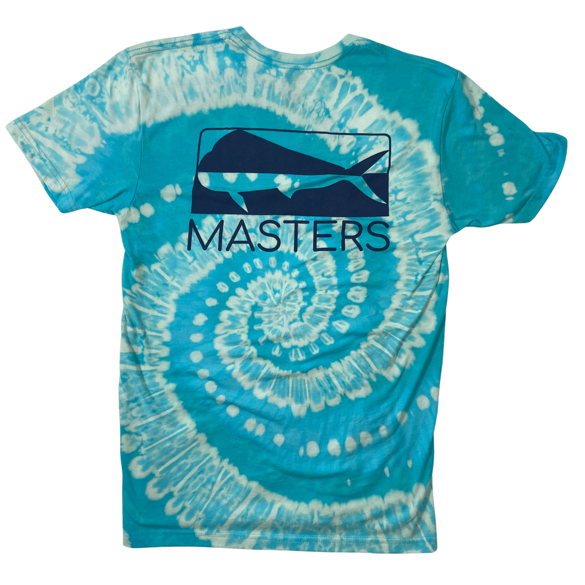 Tie Dye Swim Melbourne TShirt (Tahiti Blue Spiral) Swim Melbourne Masters