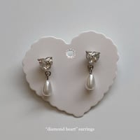 “diamond heart” earrings