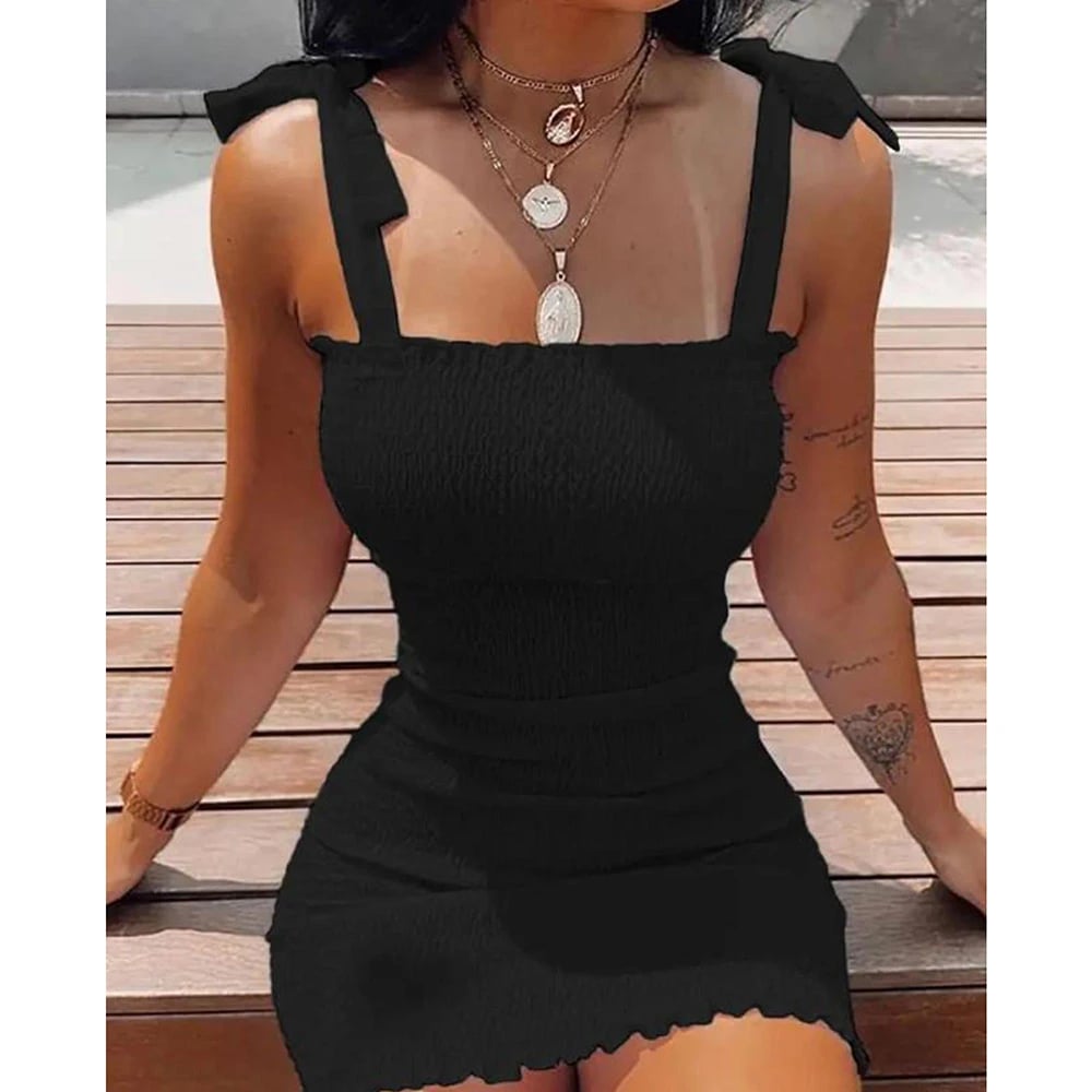 Floral Tight Camisole Dress For 2024 Spring Summer Beach Sexy Club Mini Skirt  Vestidos Casual Dress