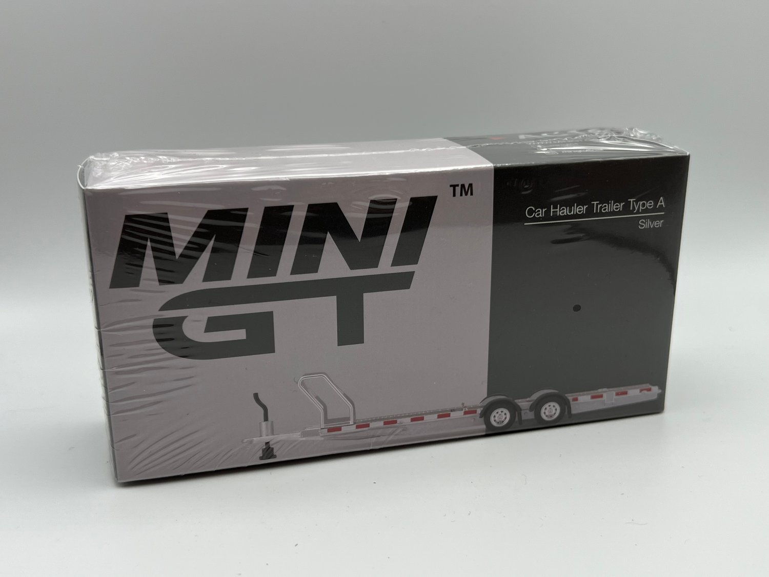 MINI GT Car Trailer Silver 
