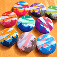 Image 1 of Discreet Scenery LGBTQ+ 1.75 Inch Pin Buttons