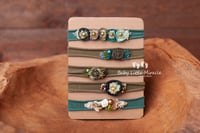 Image 1 of Baby headbands set green