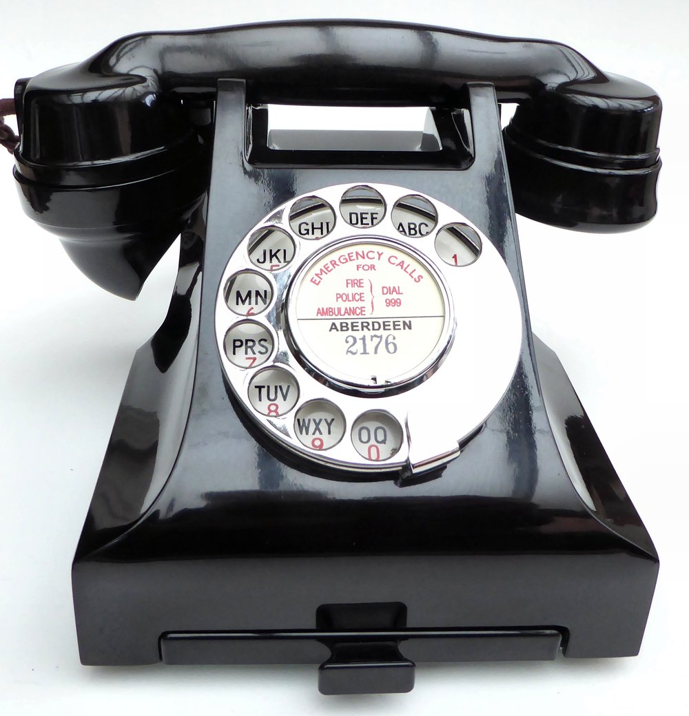 Image of VOIP Ready Black 332 GPO Bakelite Telephone