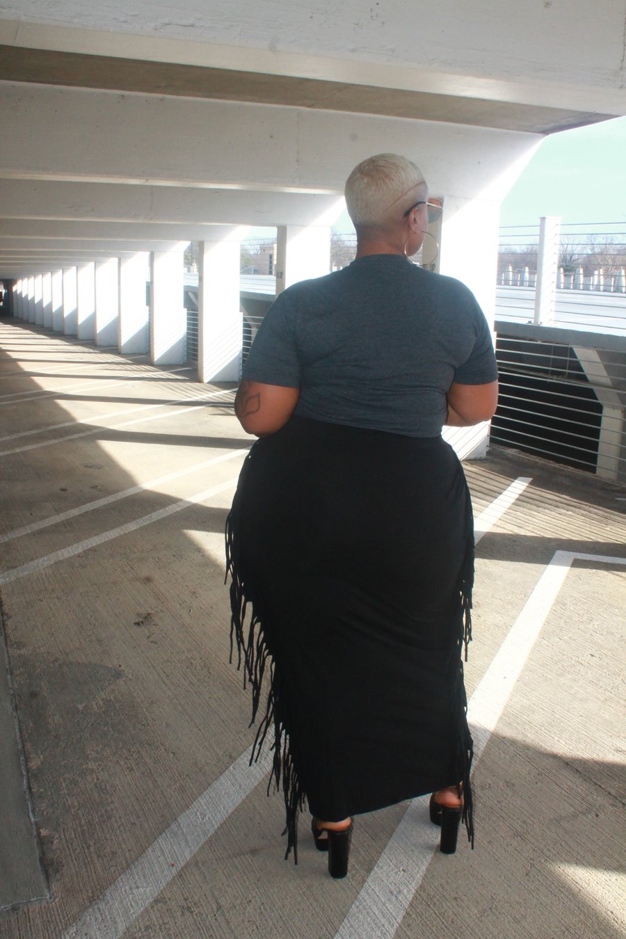 Image of Fringe Midi Skirt