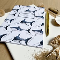 Image 2 of Shark Notebook - watercolour white