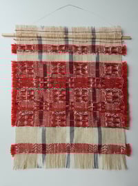 Image 3 of MADDER NATURALLY DYED, WOVEN WALL HANGING NO.10