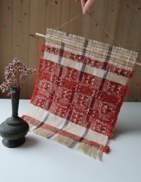 Image 2 of MADDER NATURALLY DYED, WOVEN WALL HANGING NO.10