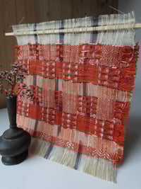 Image 3 of MADDER NATURALLY DYED, WOVEN WALL HANGING NO.11