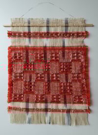 Image 3 of MADDER NATURALLY DYED, WOVEN WALL HANGING NO.12