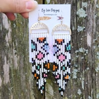 Image 3 of Colorful Leopard Print Earrings | Abstract Animal Print Earrings