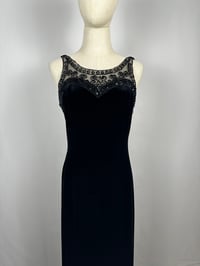 Image 2 of 90s Black Velvet Maxi