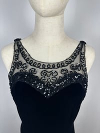 Image 4 of 90s Black Velvet Maxi