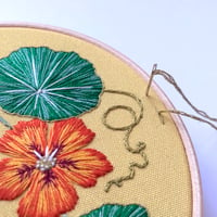 Image 5 of Nasturtium Embroidery Kit