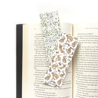Image 2 of Hare and rabbit eucalyptus double sided bookmark