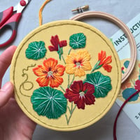 Image 1 of Nasturtium Embroidery Kit