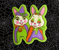 Image 2 of BEWITCHED BUNNIES Vinyl Sticker 