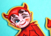 Image 2 of Lil' Kneehugger Devil Vinyl Sticker