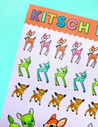 Image 3 of Kitsch Deer Matte Sticker Sheet